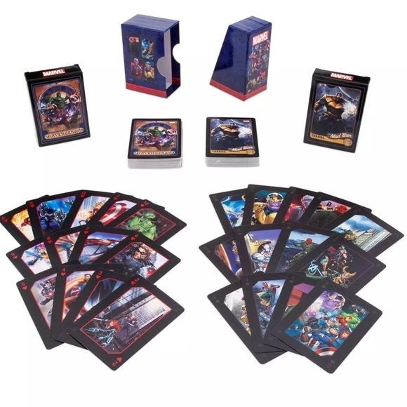 DISNEY MARVEL Heroes and Villains Playing Cards – 2-Pack Card Deck NEW - Picture 1 of 6
